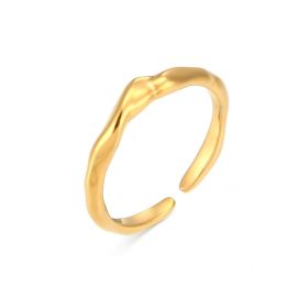 European And American Ins Fashion Simple And Light Luxury Elegant Jewelry Stainless Steel Bamboo Ring