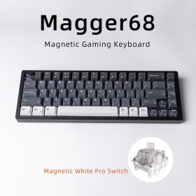Magnetic White Porcelain Jade 68 Key Aluminum Tuo Keyboard