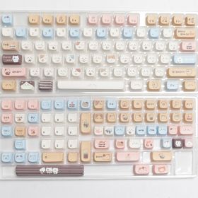 High Sea Salt Cat Full Set PBT Sublimation Key Cap March Past Space 7u Supplement