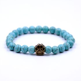 Volcanic Stone Dog Paw Bracelet Tiger Eye Stone