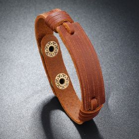 Leather BraceletCreative Light Board Multi-layer Cowhide Bracelet Adjustable